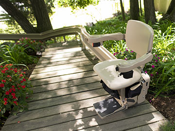 exterior curved bruno stairchair cre2110e electric stair chair lift glide Carlsbad Chula Vista Coronado Del Mar El Cajon Encinitas Escondido Imperial Beach La Mesa Lemon Grove National City Oceanside Poway Las Vegas San Marcos Santee Solana Beach Vista stair chairlift glide